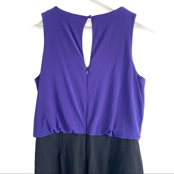 Aidan Mattox Purple Surplice Faux Wrap Mini Dress - Picture 7 of 9